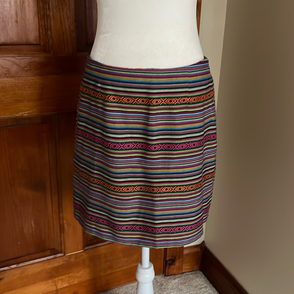 Kaisely Stripe Pattern Mini Skirt